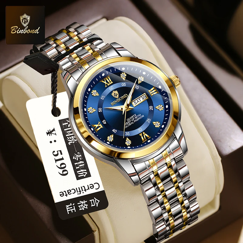 Luxury Watch Top 10 - BINBOND B7169 лучший бренд класса люкс