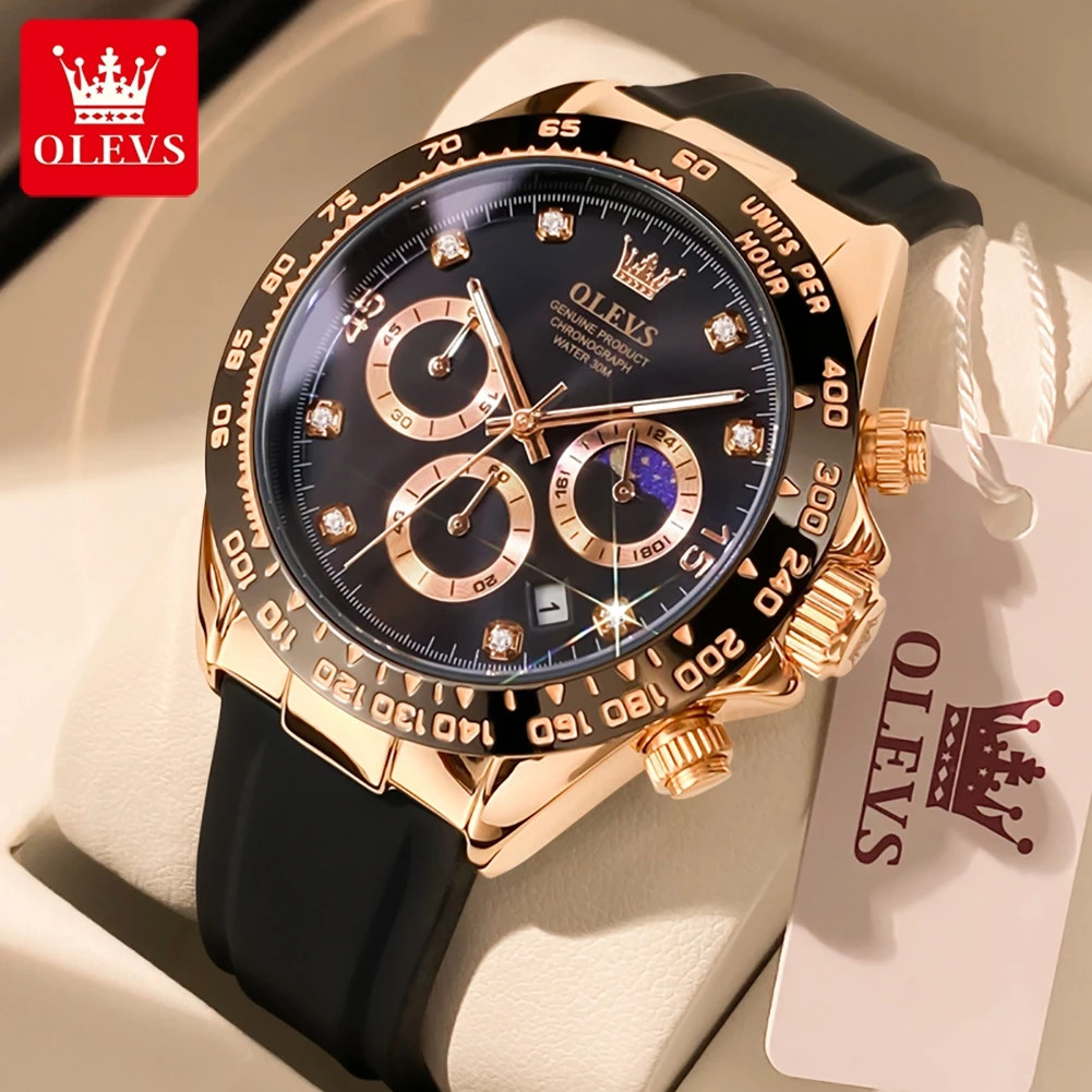 Luxury Watch Magazine - OLEVS 2875 Мужские часы-хронограф с 24-часовым